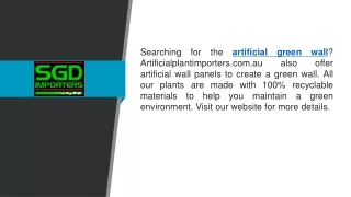 searching for the artificial green wall
