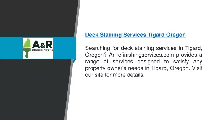 deck staining services tigard oregon searching