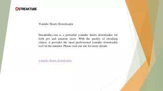Youtube Shorts Downloader  Streaktube.com