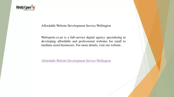 affordable website development service wellington