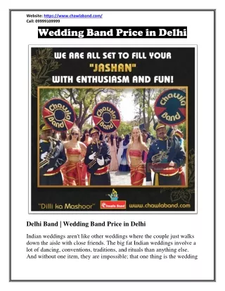 Searching the Best Wedding Band Price in Delhi - Delhi Band