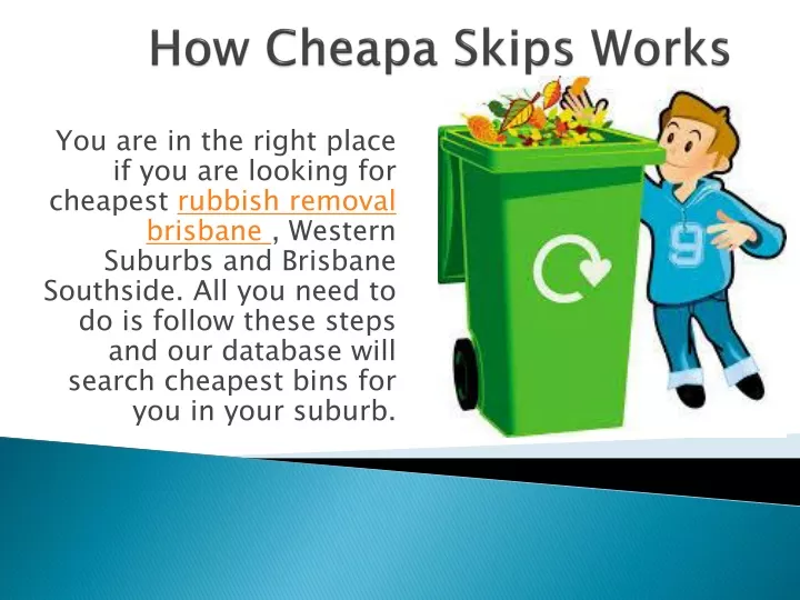 how cheapa skips works