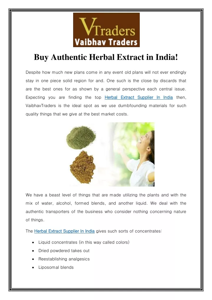 buy authentic herbal extract in india