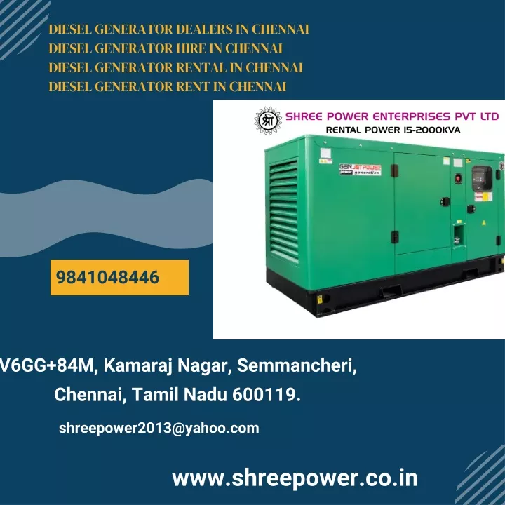 diesel generator dealers in chennai diesel