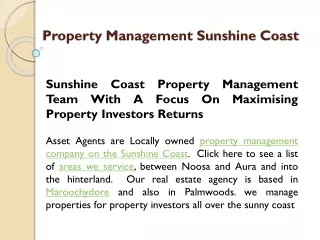 Property Management Sunshine Coast