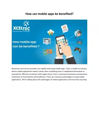 how can mobile apps be benefited