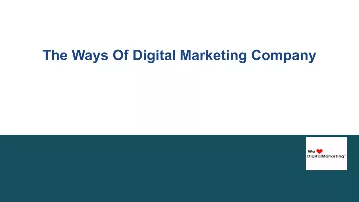 the ways of digital marketing company