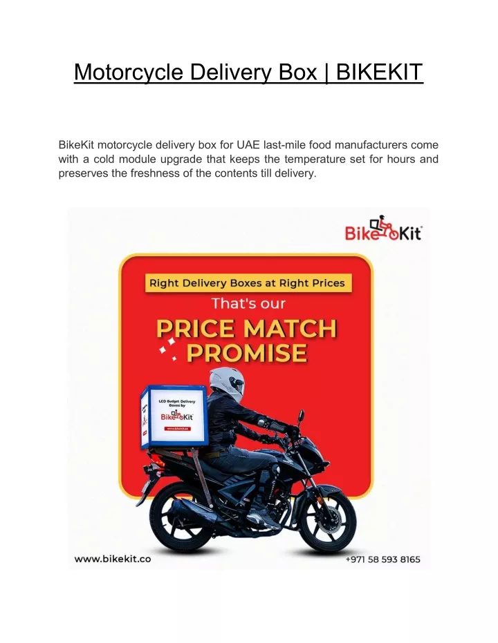 motorcycle delivery box bikekit