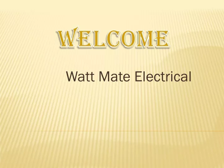 watt mate electrical