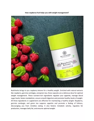 how raspberry fruit helps you with weight