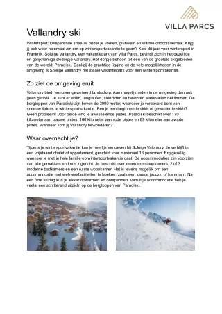 vallandry ski