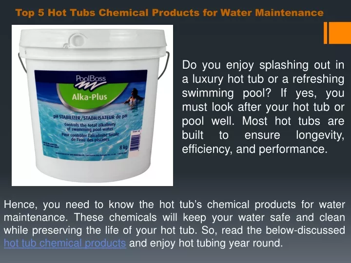 top 5 hot tubs chemical products for water