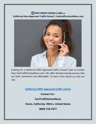 california dmv approved traffic school