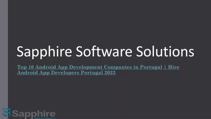 sapphire software solutions