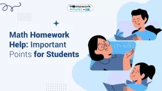 Math Homework Help: Important points for Students