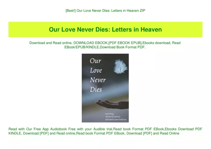 best our love never dies letters in heaven zip