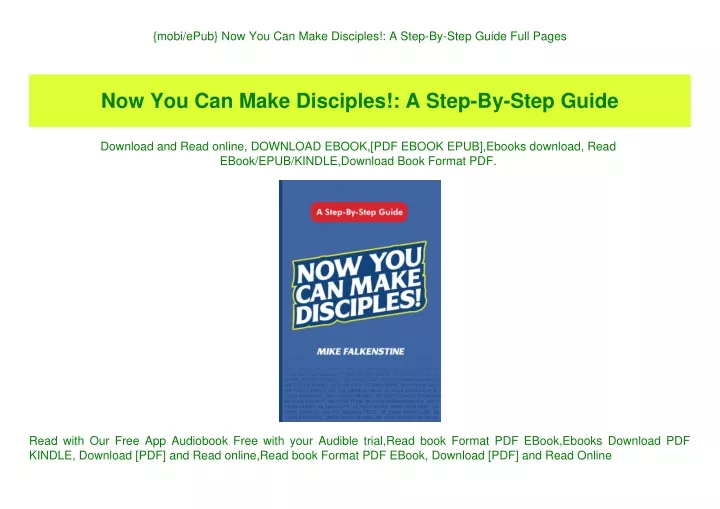 mobi epub now you can make disciples a step