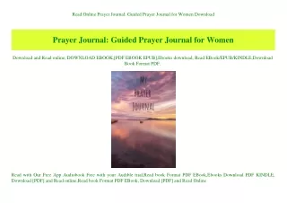 Read Online Prayer Journal Guided Prayer Journal for Women Download