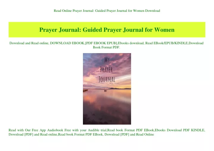 read online prayer journal guided prayer journal