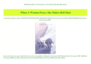 PDF READ  When A Woman Prays She Makes Hell Mad PDF eBook