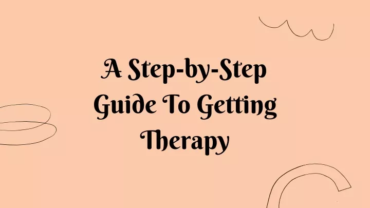 a step by step guide to getting therapy