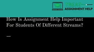 How Is Assignment Help Important For Students Of Different Streams_