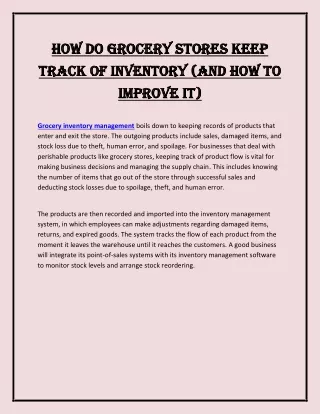 How Do Grocery Stores Keep Track of Inventory (and How to Improve It)