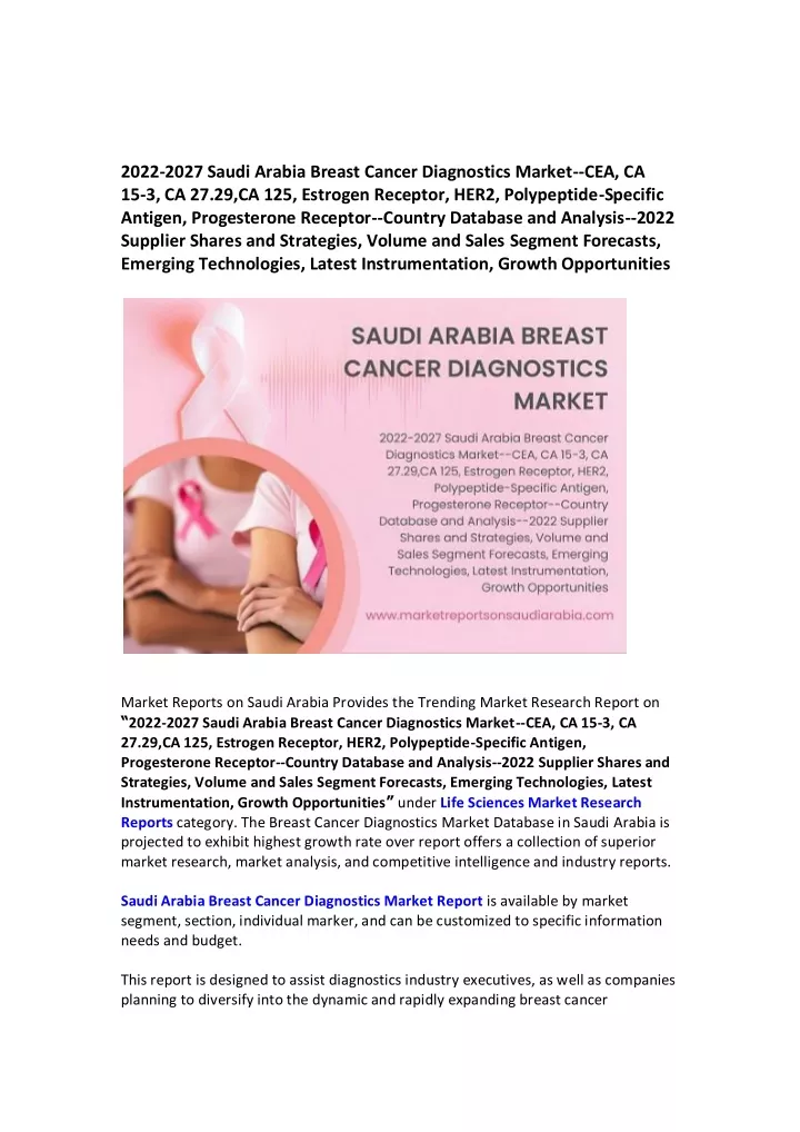 2022 2027 saudi arabia breast cancer diagnostics