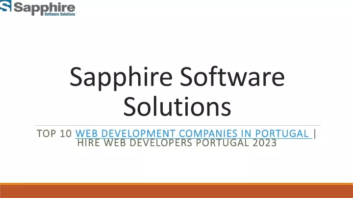 sapphire software solutions