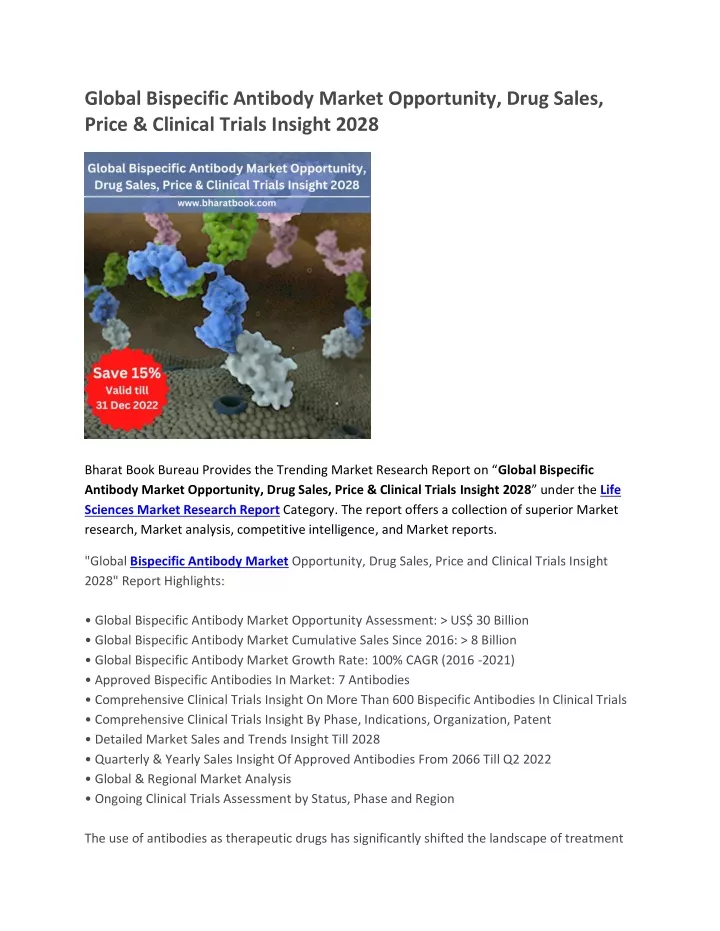 global bispecific antibody market opportunity