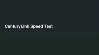 centurylink speed test