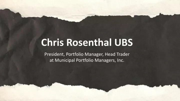 chris rosenthal ubs