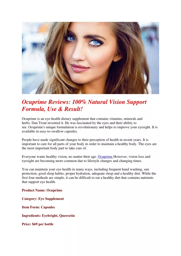 ocuprime reviews 100 natural vision support