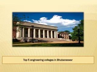 Top 5 engineering colleges in Bhubaneswar