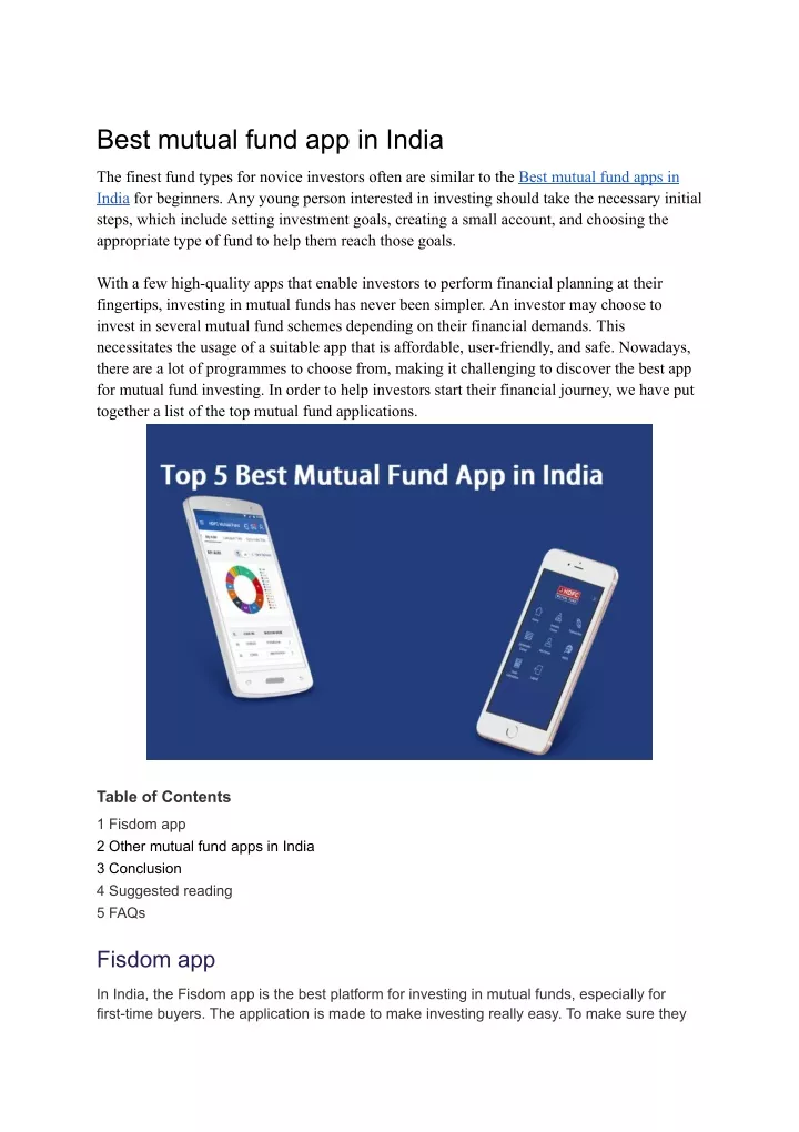 best mutual fund app in india