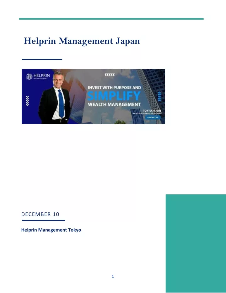 helprin management japan