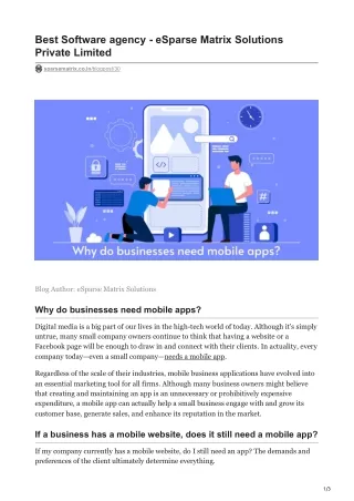 Why do businesses need mobile apps