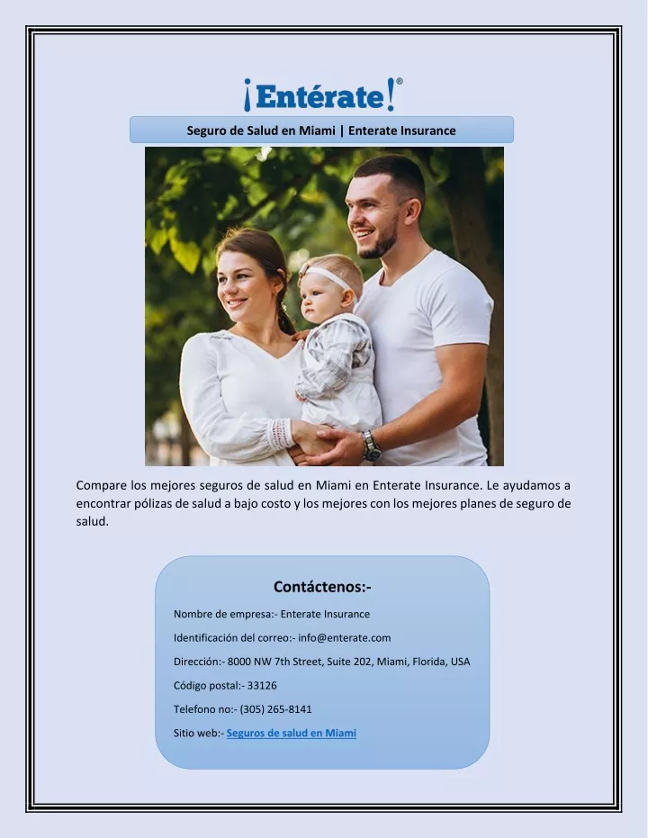 seguro de salud en miami enterate insurance