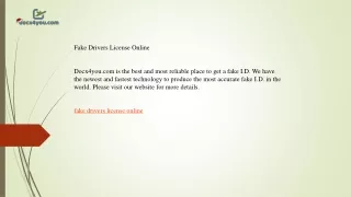 Fake Drivers License Online  Docx4you.com