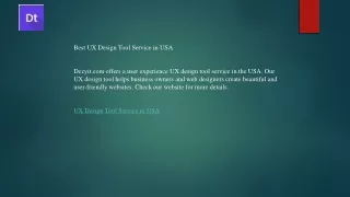 Best UX Design Tool Service in USA