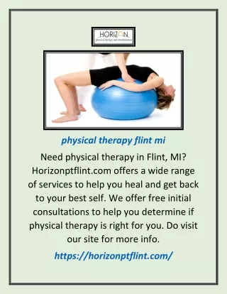 physical therapy flint mi
