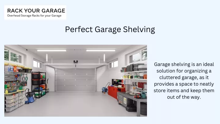 perfect garage shelving