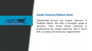 Carpet Cleaning Paddock Wood   Carpetclean-uk.com