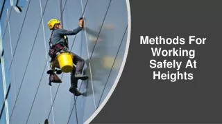 Methods FoWork Safely at Heights Course | Height Safer Working Safely At Heights