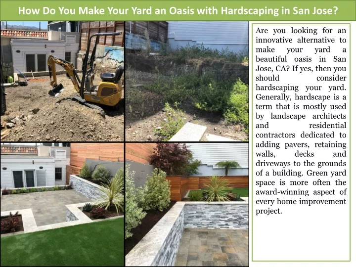 how do you make your yard an oasis with hardscaping in san jose