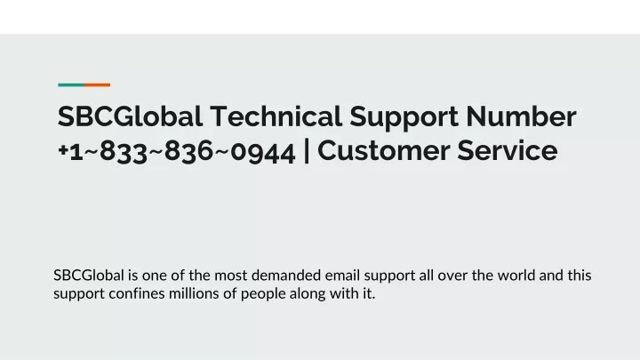 sbcglobal technical support number 1 833 836 0944 customer service