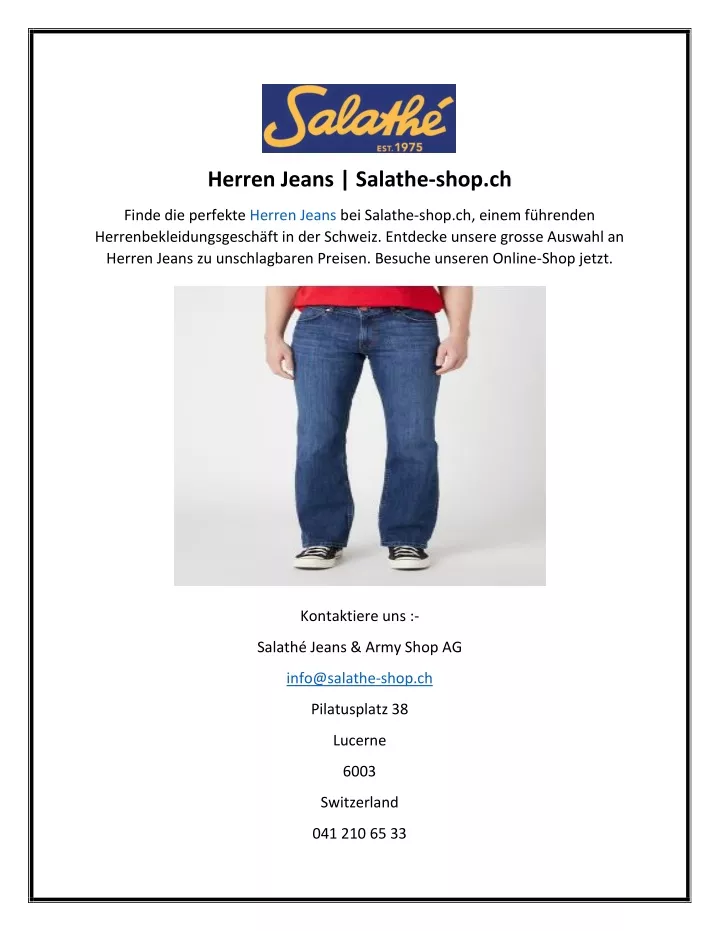 herren jeans salathe shop ch