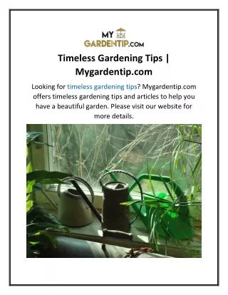 timeless gardening tips mygardentip com
