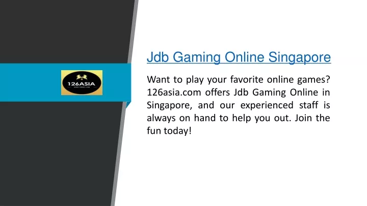 jdb gaming online singapore
