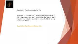 Shop Cuban Chain Bracelets Online Usa  Peardedesign.com